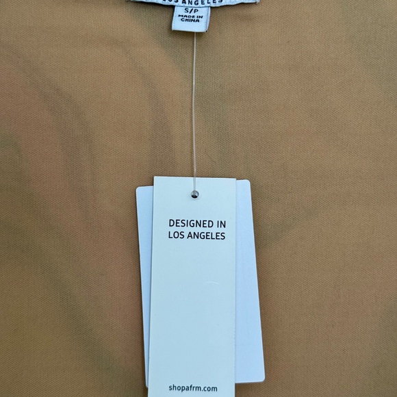 NWT AFRM LOS ANGELES green swirl ruched mini dress - Picture 8 of 8